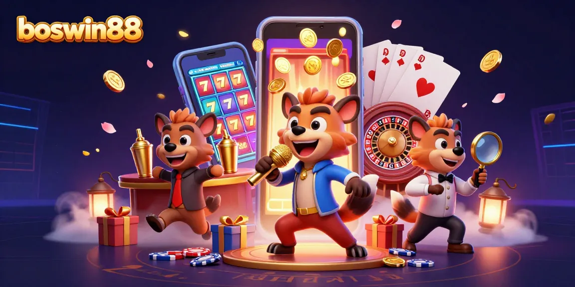 Permainan slot boswin88 dengan hyenas menghibur di kasino, menunjukkan keseruan dan kemenangan.