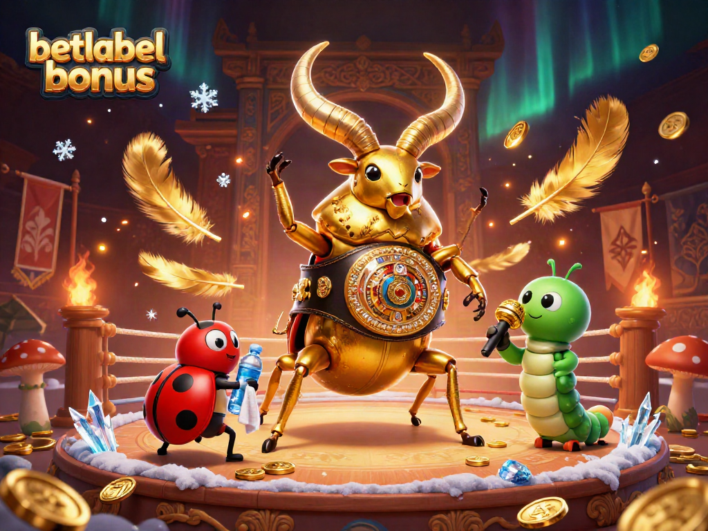 Experience the excitement of the betlabel bonus with dynamic characters in a vibrant casino setting.