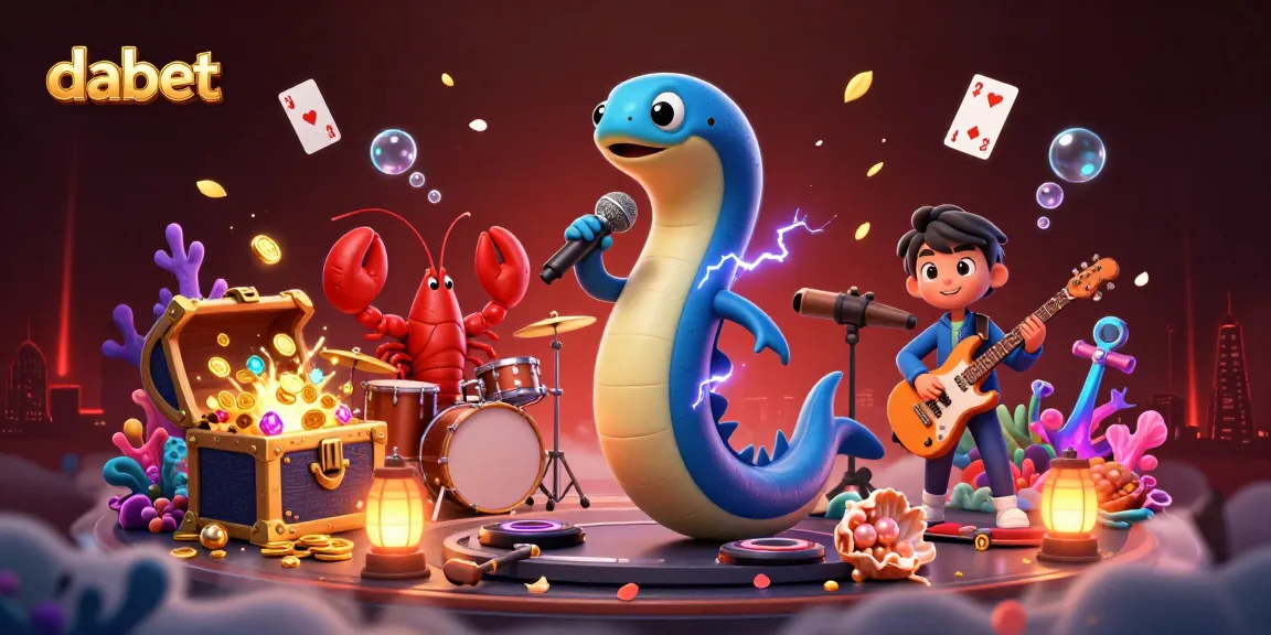 Dabet enhances gaming with vibrant underwater casino scene featuring eclectic musicians.
