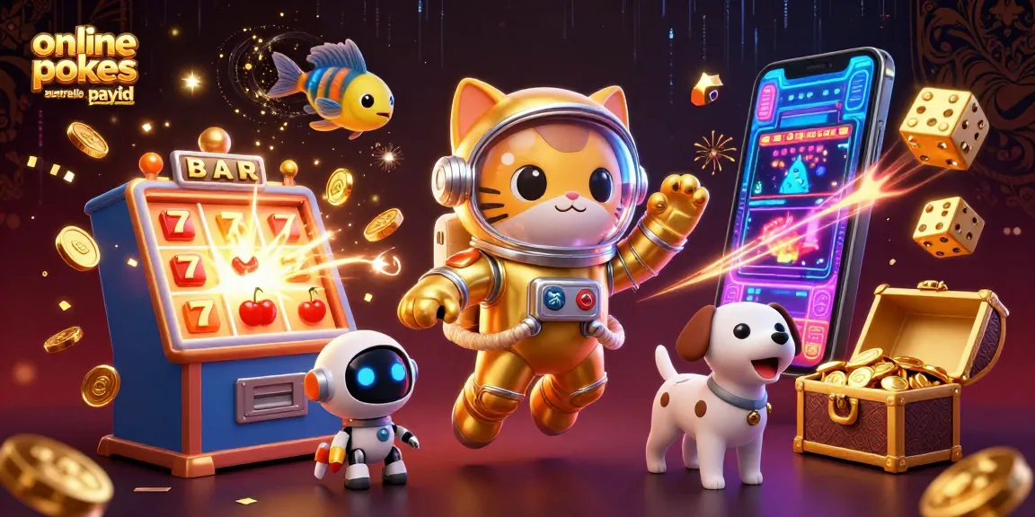 Experience the thrill of online pokies Australia PayID in a vibrant, dynamic 3D scene.