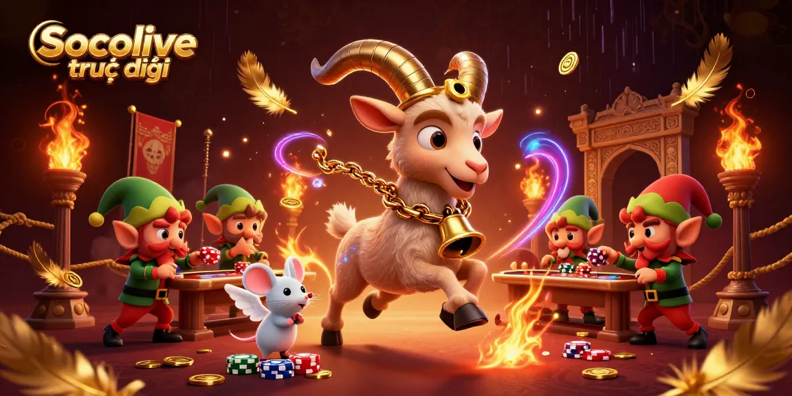 Socolive trực tiếp hosts an exciting holiday-themed casino with characters engaging in thrilling gambling action.